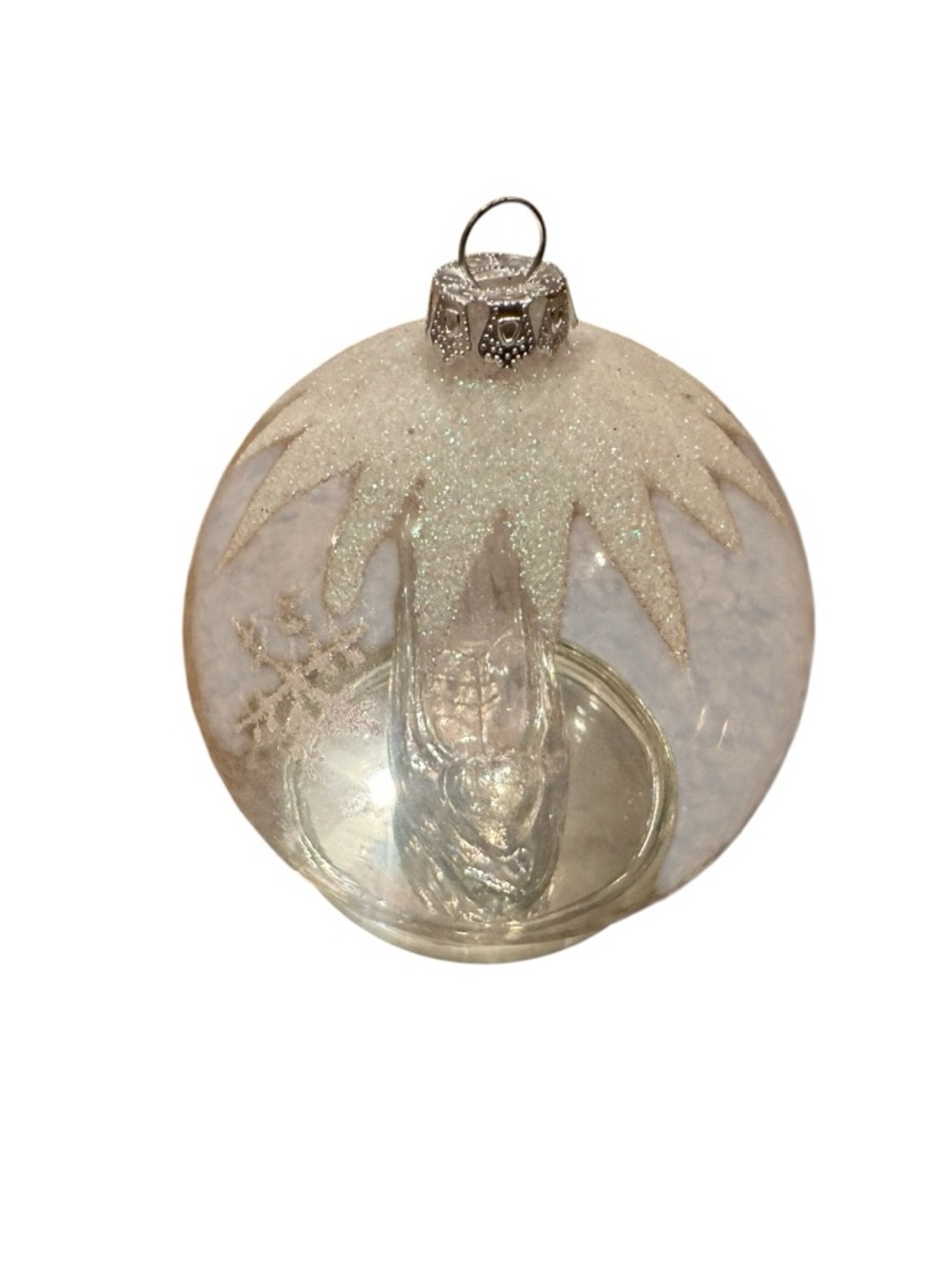 Disney Parks Official Cinderella Glass Slipper Glitter Snowflake Ornament - Picture 6 of 8